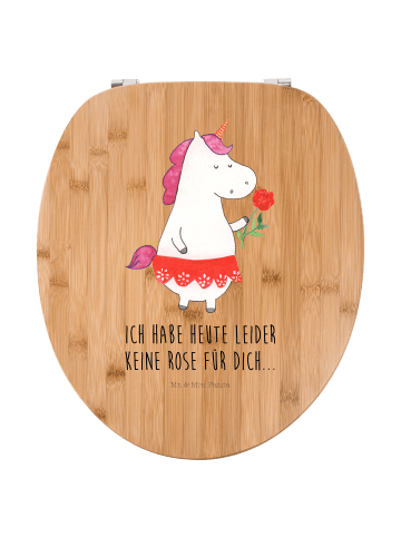 Mr. & Mrs. Panda Motiv WC Sitz Einhorn Dame mit Spruch in Braun