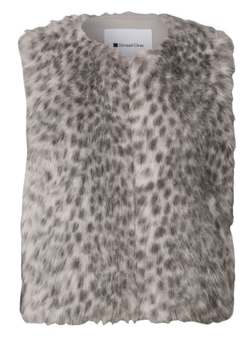 Street One Fake-Fur Weste mit Zipper und Taschen in Clay Sand