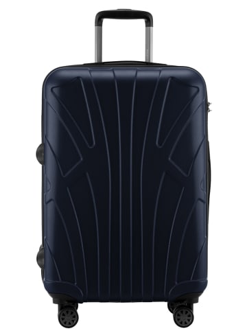 suitline 3er Kofferset Rollkoffer Hartschalen-Koffer Reisetrolleys TSA in Dunkelblau