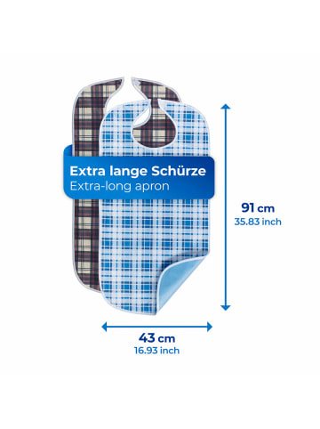 Maximex Speiseschürze kariert 2er Set, Speiseschürze kariert, 2er Set in Mehrfarbig