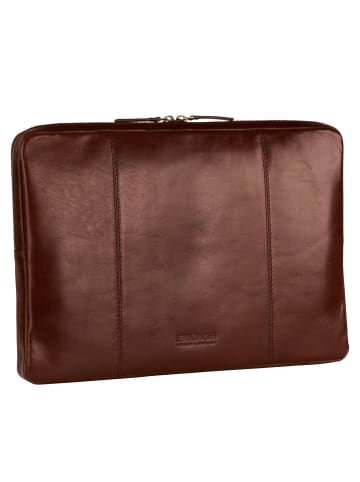 Leonhard Heyden Cambridge Laptophülle Leder 41 cm rotbraun