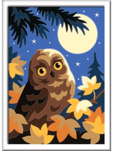 Ravensburger Ravensburger CreArt, Malen nach Zahlen Kinder - Eule im Mondschein in bunt