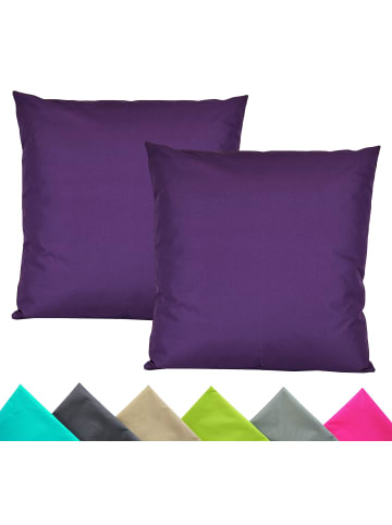 JACK 2er Set Outdoor Kissenhülle 40x40cm Uni in Violett