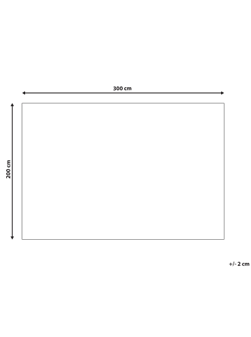 Beliani Shaggy CIDE in Schwarz/Weiß - (W) 200 x (H) 7 x (L) 300 cm