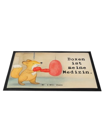 Mr. & Mrs. Panda Schmutzfänger Fuchs Boxen Design mit Spruch in Weiß