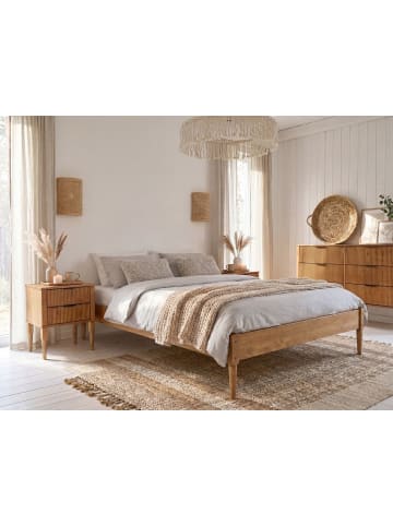 Beliani Doppelbett VEYRAC in Braun - (W) 148 x (H) 38 x (L) 211 cm