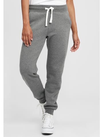 Oxmo Sweathose OXOlivia 21300562-ME lange Hose mit weicher Fleece Innenseite in Grau