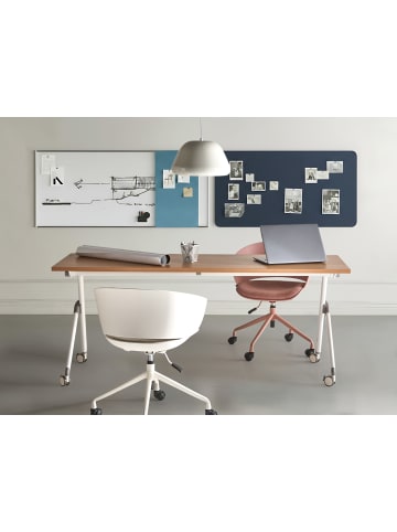 Beliani Zusammenklappbarer Schreibtisch BENDI in Braun/Weiß