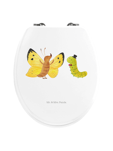 Mr. & Mrs. Panda Toilettenbrille Raupe Schmetterling ohne Spruch in Weiß