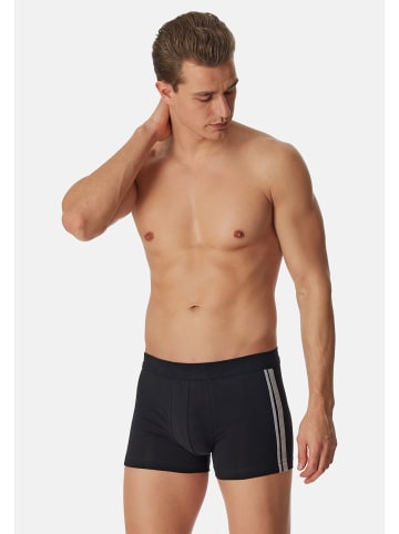 Schiesser Retro Short / Pant 95/5 Stretch - Organic Cotton in Grau / Schwarz / Blau