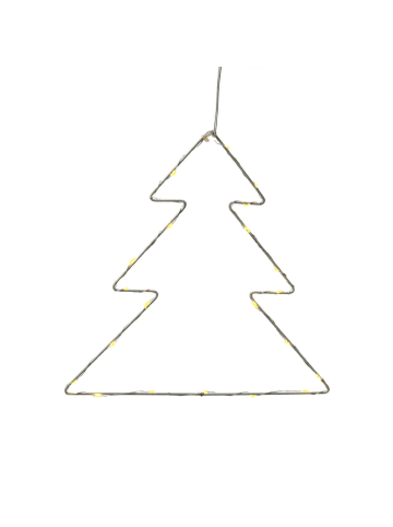 MARELIDA LED Baum Metallbaum hängend H: 24cm in weiß