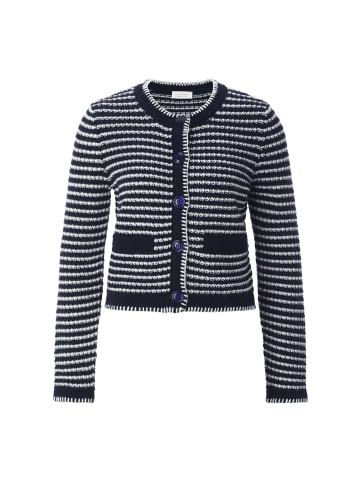 Rich & Royal Strickjacke in marine weiß - 0001