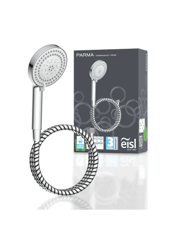 Eisl PARMA Handbrause-Set, Chrom/Schwarz