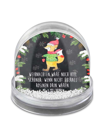 Mr. & Mrs. Panda Schneekugel Fuchs  Schlittschuhe mit Spruch in Kreidetafel