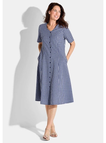 GOLDNER Kleid Kleid in blau / weiß / gemustert