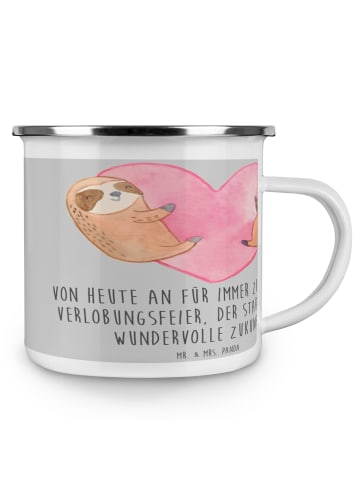 Mr. & Mrs. Panda Becher Verlobungsfeier ZuMenschmen mit Spruch in Heather Grey