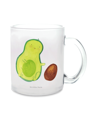 Mr. & Mrs. Panda Tasse Avocado Kern rollt ohne Spruch in Transparent