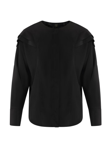 DreiMaster Damen Langarmbluse in Schwarz