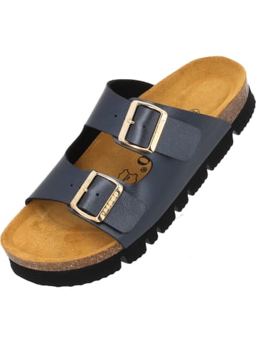 Palado Plateau-Pantoletten in anthrazit/gold