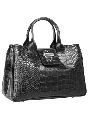 Cluty Handtasche echt Leder in schwarz