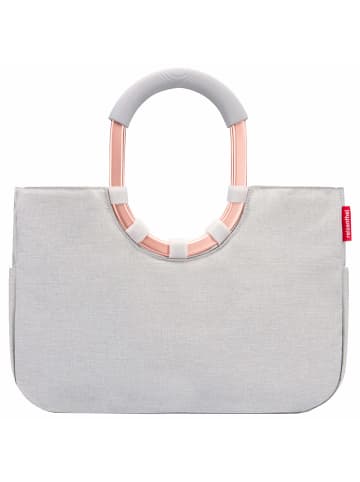 Reisenthel loopshopper M / Shopper 40 cm (frame raffia black) in frame twist sky rose