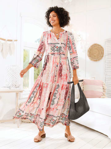 Heine Druckkleid in ecru-rosenquarz-bedruckt