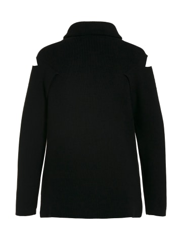 Ulla Popken Rollkragenpullover in schwarz