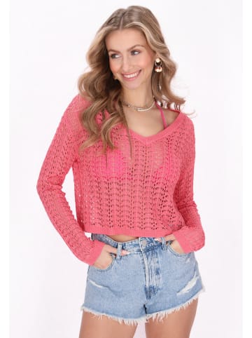 IZIA Women Sweater in coral