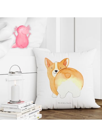 Mr. & Mrs. Panda Sofa Kissen Corgi Po ohne Spruch in Weiß