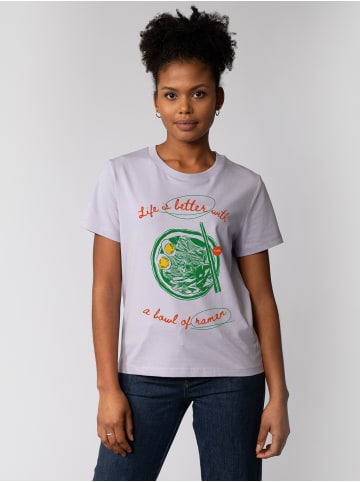 wat? Apparel T-Shirt Life is better with ramen in Lavender