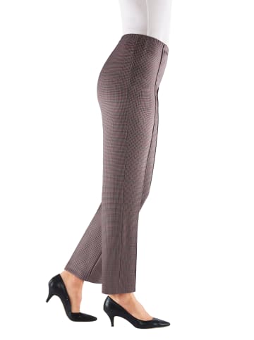 WITT WEIDEN Jerseyhose in bordeaux-kariert