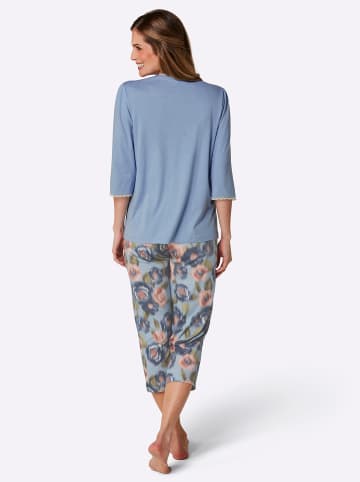 WITT WEIDEN Schlafanzug in hellblau-lindgrün-bedruckt