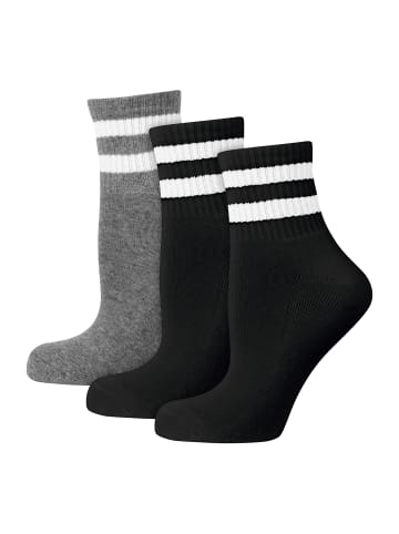 NUR DER Sportsocken Short Track in schwarz/grau