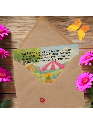 Mr. & Mrs. Panda Klappkarte Osterhase Blumenwagen Design mit Spruch in Weiß