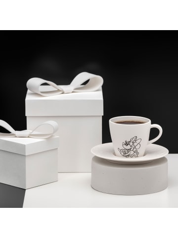 Villeroy & Boch 6er Set Espressotassen Manufacture Rock blanc - Mickey Mouse 60 ml weiß in weiß
