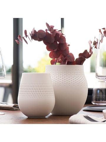 Villeroy & Boch 3-tlg. Vasen-Set Manufacture Collier in Weiß – in weiß