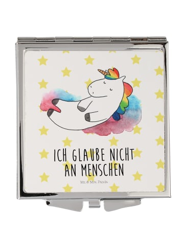 Mr. & Mrs. Panda Handspiegel Einhorn Wolke 7 mit Spruch in Weiß