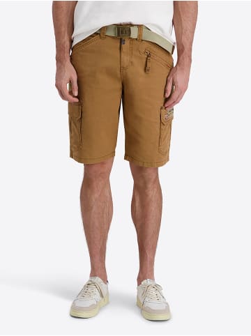 Timezone Knielange Cargo Shorts Gürtel Regular Passform in Braun