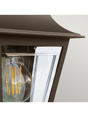 Licht-Erlebnisse Außen Wandlampe (B)19.3 x (H)32.5 cm in Bronze Klar/TransparentBronze Klar/Transparent
