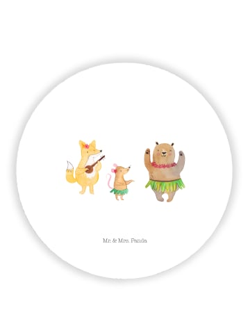 Mr. & Mrs. Panda Rund Magnet Waldtiere Aloha ohne Spruch in Weiß