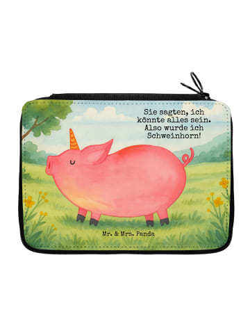 Mr. & Mrs. Panda Stiftetasche Einhorn Schwein Design mit Spruch in Weiß