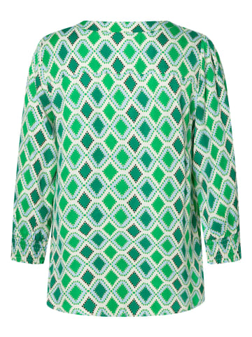 More & More Satinbluse in fine rhomb print
