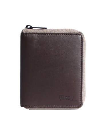 VARGU Echtleder Geldbörse WENS 1-A mono in brown