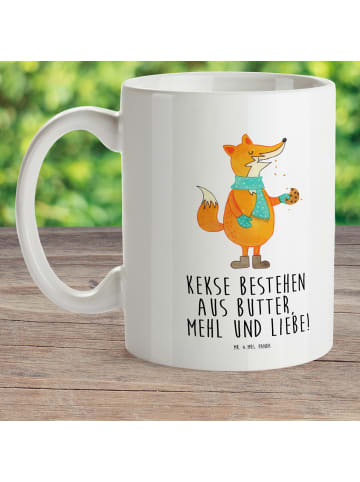 Mr. & Mrs. Panda Kindertasse Fuchs Keks mit Spruch in Weiß