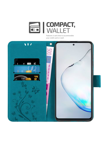 cadorabo Hülle für Samsung Galaxy A81/NOTE 10 LITE /M60s in FLORAL BLAU