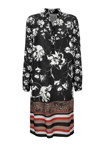 Alba Moda Kleid mit floralem Dessin in schwarz