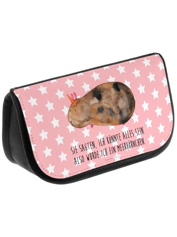 Mr. & Mrs. Panda Kosmetiktasche Einhorn Meerschweinchen mit Spruch in Rot Pastell