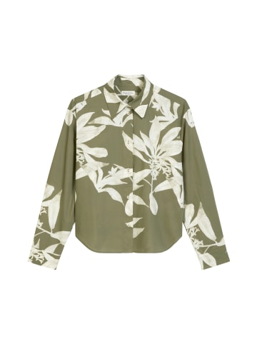 Marc O'Polo Print-Bluse relaxed cropped in Medium Green