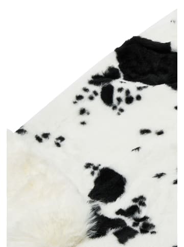 imala Damen Poncho in Wollweiss Schwarz