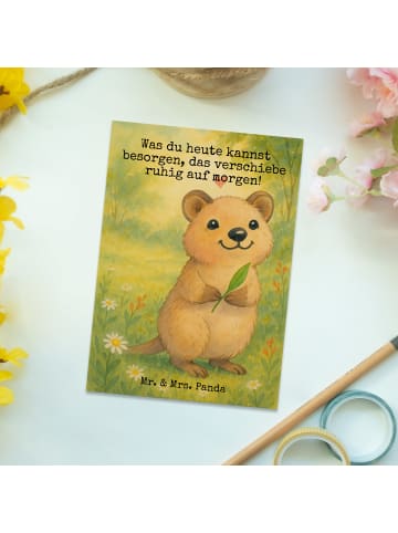 Mr. & Mrs. Panda Postkarte Quokka Happy Design mit Spruch in Weiß